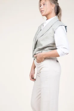 Online Aaiko Lurex Jacquard Waistcoat Letica | Green... | | Little Soho