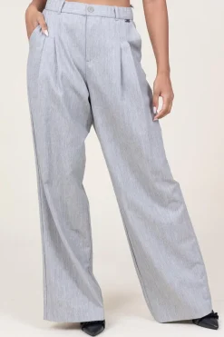 Online D-ETOILES CASIOPE Lurex Linen Pleated Trousers Genius | Grey... | | Little Soho
