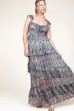 Flash Sale Ibana Lurex Maxi Dress With Print Danessa | Multi... | | Little Soho