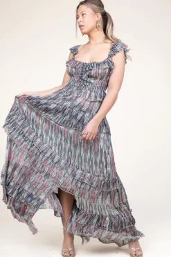 Flash Sale Ibana Lurex Maxi Dress With Print Danessa | Multi... | | Little Soho