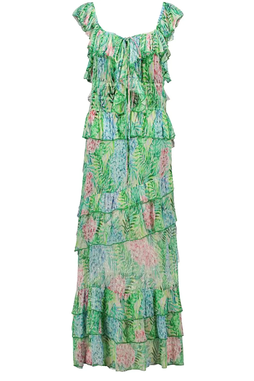 Outlet Ibana Lurex Maxi Dress With Print Danessa | Green... | | Little Soho