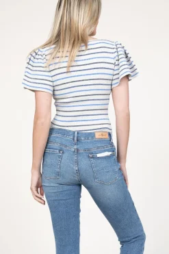 Outlet Ibana Lurex Top With Puffed Sleeves Thaira | Natural... | | Little Soho