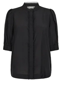 Best Sale Copenhagen Muse Lyocell Blouse With Lace Molly | Black... | | Little Soho