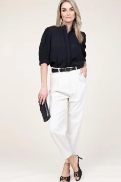 Best Sale Copenhagen Muse Lyocell Blouse With Lace Molly | Black... | | Little Soho