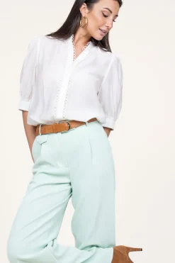 Cheap Copenhagen Muse Lyocell Blouse With Lace Molly | Natural... | | Little Soho