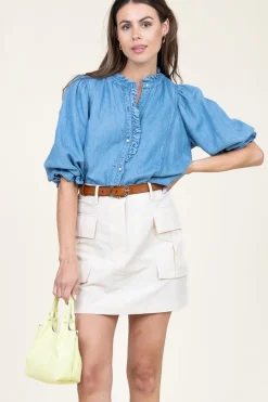 Outlet Louizon Lyocell Denim Blouse Patricia | Blue... | | Little Soho