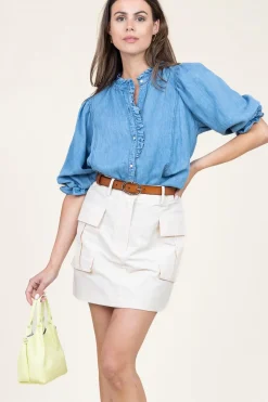 Outlet Louizon Lyocell Denim Blouse Patricia | Blue... | | Little Soho