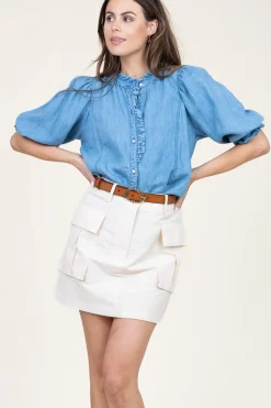 Outlet Louizon Lyocell Denim Blouse Patricia | Blue... | | Little Soho