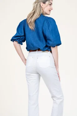 Fashion Louizon Lyocell Denim Blouse Patricia | Blue... | | Little Soho