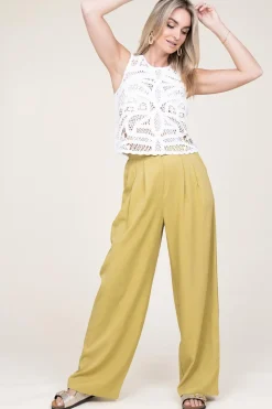 Clearance Suncoo Lyocell Pleated Trousers Jicky | Green... | | Little Soho