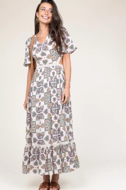 New Louizon Maxi Dress With Cut-Outs Menina | Natural... | | Little Soho
