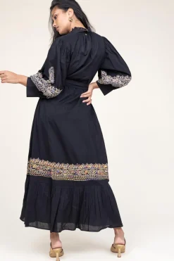 Discount Antik Batik Maxi Dress With Embroidery Neil | Black... | | Little Soho