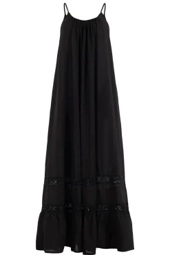 Fashion Kocca Maxi Dress With Lace Detail Huliana | Black... | | Little Soho
