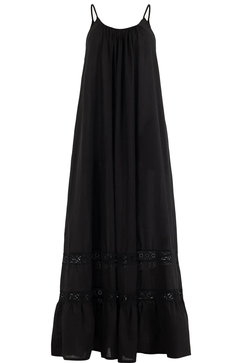 Fashion Kocca Maxi Dress With Lace Detail Huliana | Black... | | Little Soho