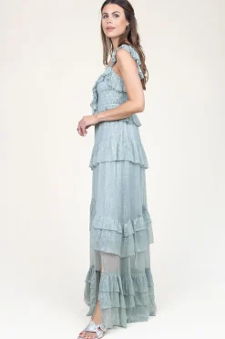 Shop Ibana Maxi Dress With Lurex Danessa | Blue... | | Little Soho