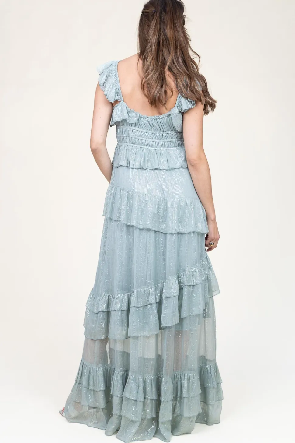 Shop Ibana Maxi Dress With Lurex Danessa | Blue... | | Little Soho