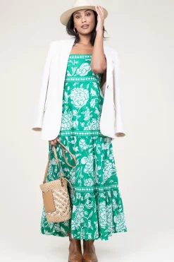 Discount Stella Forest Maxi Dress With Print Mora | Green... | | Little Soho
