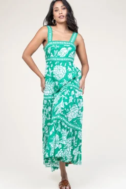 Discount Stella Forest Maxi Dress With Print Mora | Green... | | Little Soho
