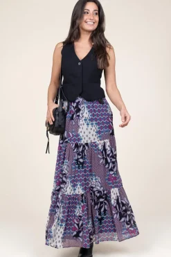 Best Sale ba&sh Maxi Skirt With Print Brooke | Purple... | | Little Soho
