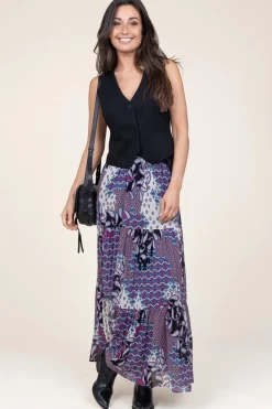 Best Sale ba&sh Maxi Skirt With Print Brooke | Purple... | | Little Soho