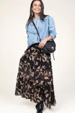 Fashion Liu Jo Maxi Skirt With Print Santacroce | Black... | | Little Soho