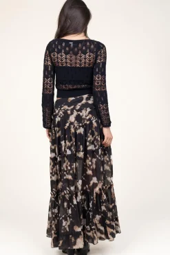 Fashion Liu Jo Maxi Skirt With Print Santacroce | Black... | | Little Soho