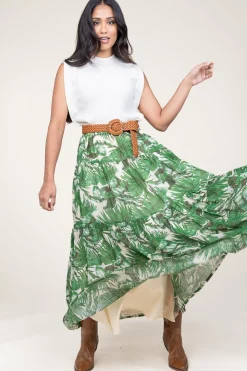 Sale Lollys Laundry Maxi Skirt With Print Sunset | Green... | | Little Soho