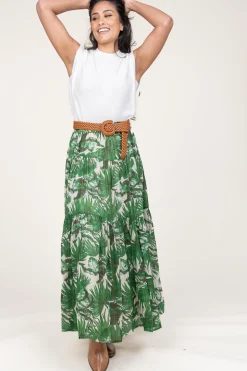 Sale Lollys Laundry Maxi Skirt With Print Sunset | Green... | | Little Soho