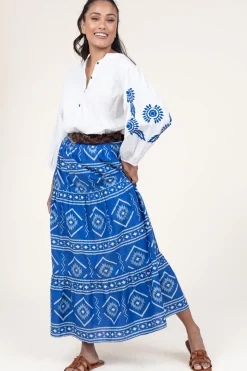Hot Lollys Laundry Maxi Skirt With Print Sunset | Blue... | | Little Soho