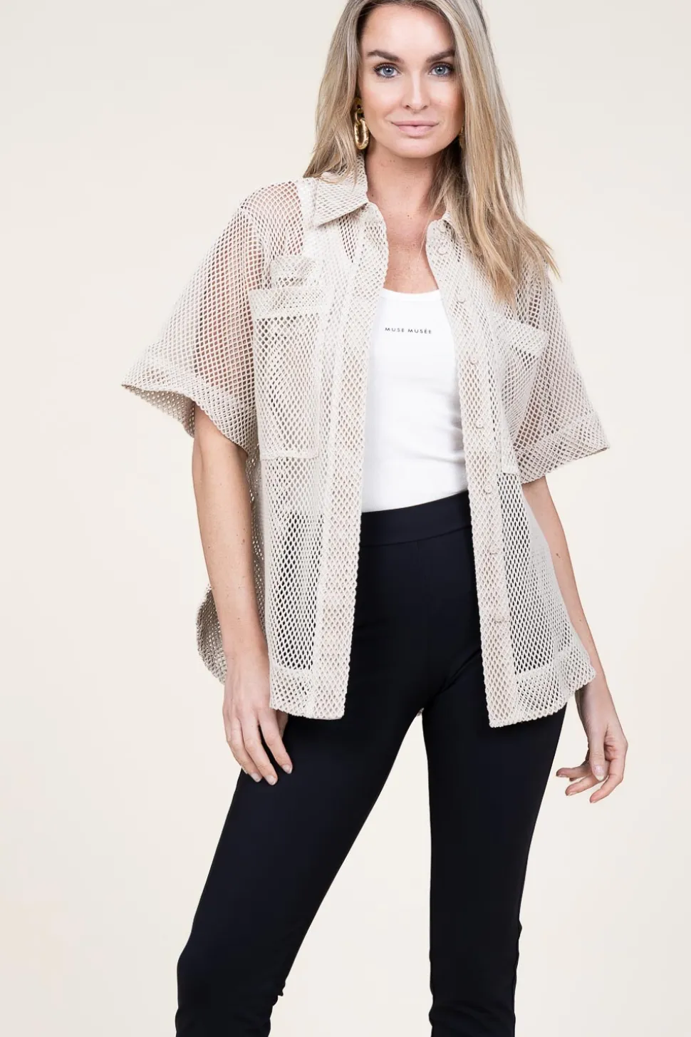Cheap Copenhagen Muse Mesh Blouse Nina | Natural... | | Little Soho