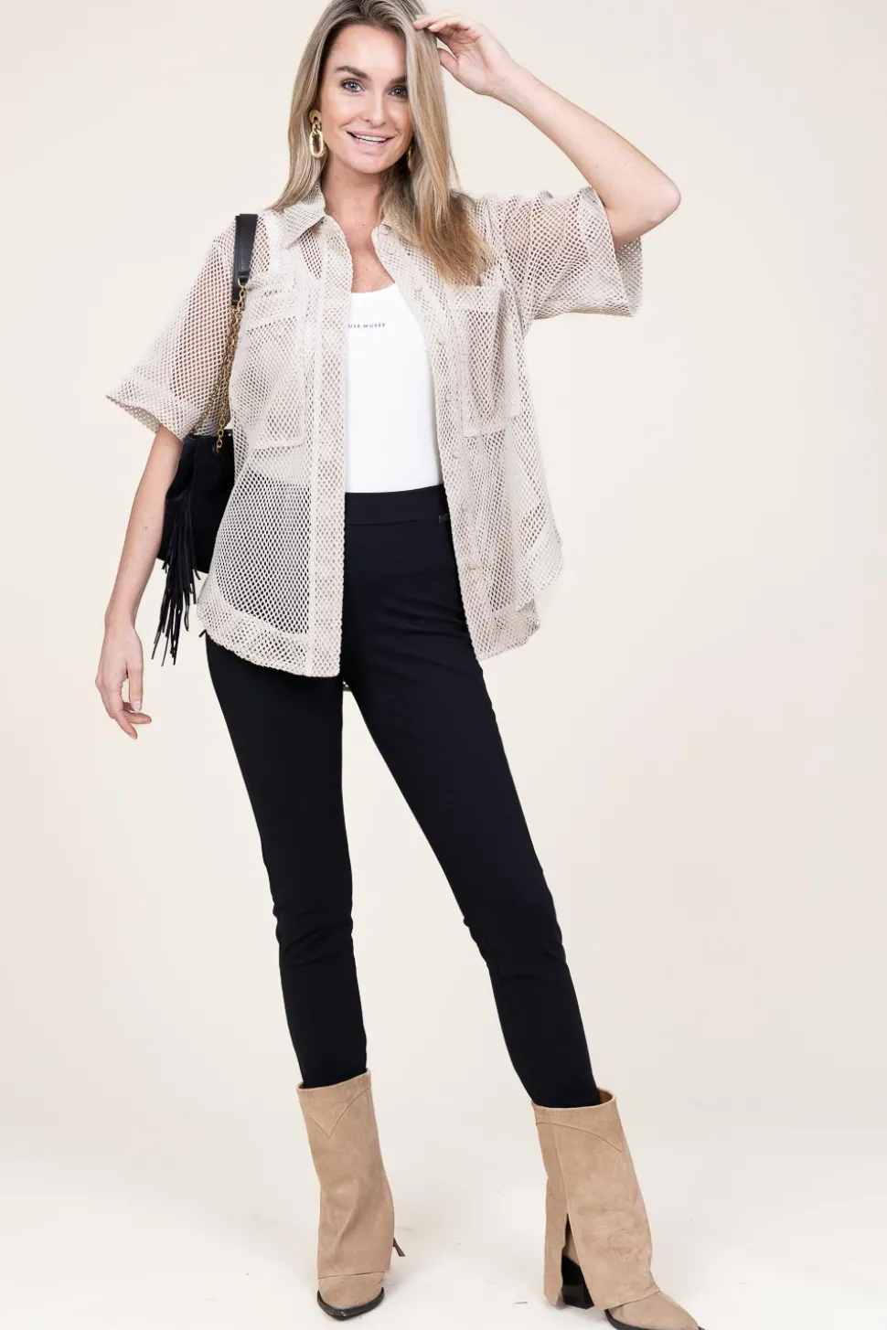 Cheap Copenhagen Muse Mesh Blouse Nina | Natural... | | Little Soho