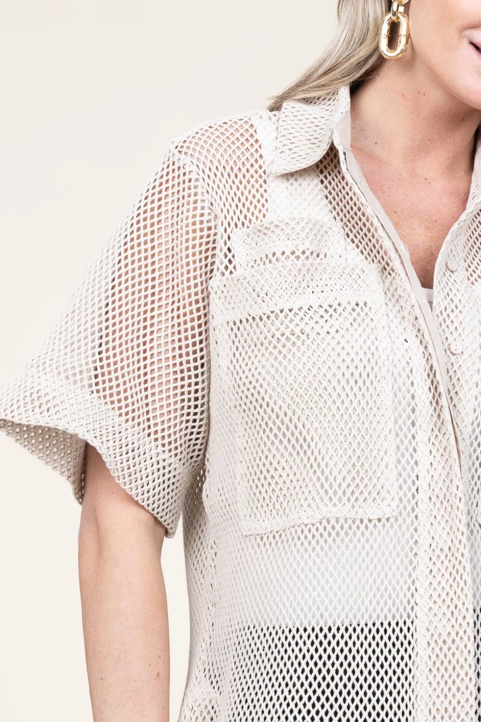 Cheap Copenhagen Muse Mesh Blouse Nina | Natural... | | Little Soho