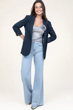 Best Copenhagen Muse Metallic Baby Rib Top Lika | Silver... | | Little Soho