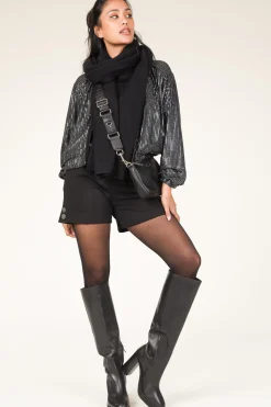 Flash Sale Dante 6 Metallic Bomber Jacket Dazzling | Black... | | Little Soho