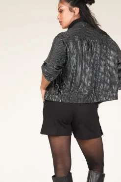 Flash Sale Dante 6 Metallic Bomber Jacket Dazzling | Black... | | Little Soho