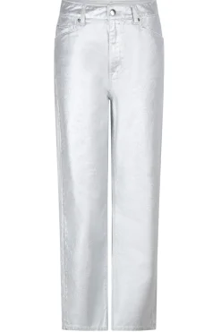 Sale Dante 6 Metallic Cropped Jeans Axelle | Silver... | | Little Soho