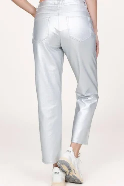 Sale Dante 6 Metallic Cropped Jeans Axelle | Silver... | | Little Soho