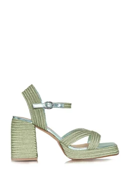 Hot Castaner Metallic Leather Sandals Valle | Green... | | Little Soho