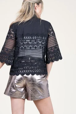 Flash Sale Est'Seven Metallic Leather Short Trinity | Bronze... | | Little Soho