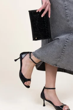 Discount Toral Metallic Sandals With Heel Firenze | Black... | | Little Soho