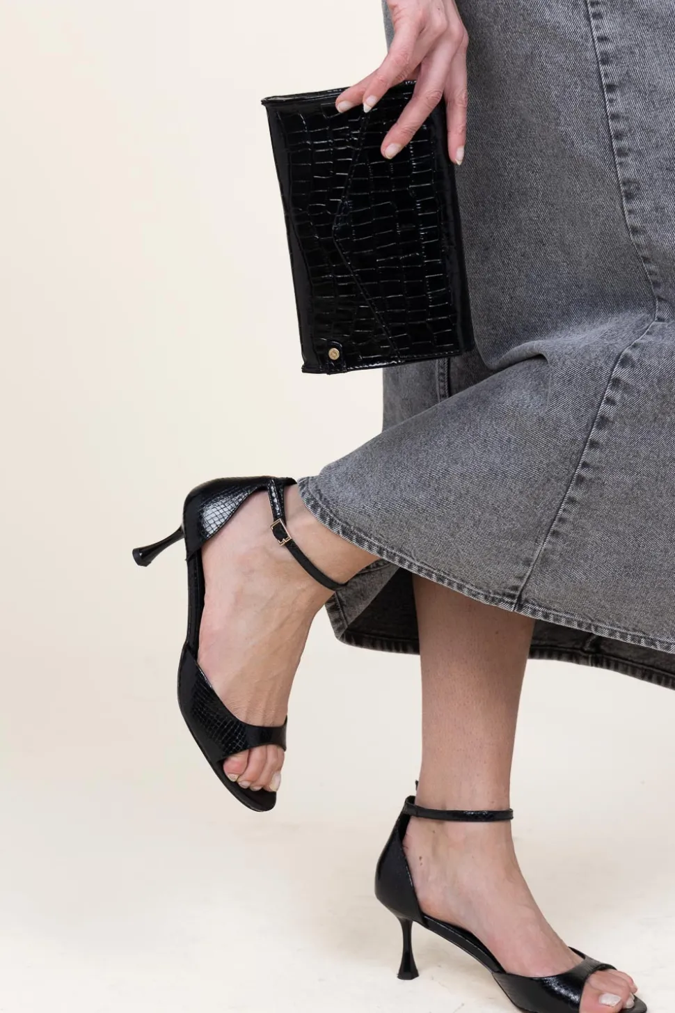 Discount Toral Metallic Sandals With Heel Firenze | Black... | | Little Soho