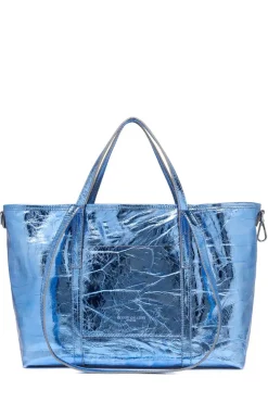 Fashion Gianni Chiarini Metallic Shopper Superlight | Blue... | | Little Soho
