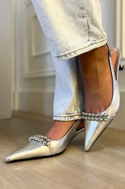 Cheap Dante 6 Metallic Slingbacks Yumi | Silver... | | Little Soho