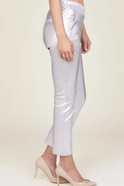 Best Ibana Metallic Stretch Leather Pants Pablo | Pink... | | Little Soho