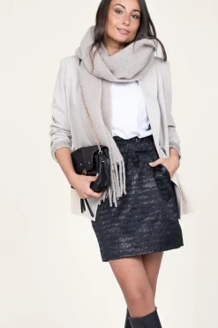 Shop Co'Couture Metallic Striped Skirt Fleur | Black... | | Little Soho