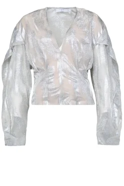 Sale IRO Metallic Top Berma | Silver... | | Little Soho