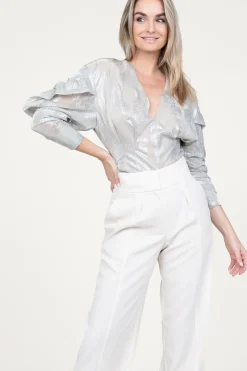 Sale IRO Metallic Top Berma | Silver... | | Little Soho