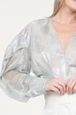 Sale IRO Metallic Top Berma | Silver... | | Little Soho