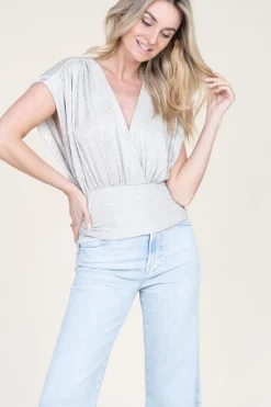 Discount IRO Metallic Top Storia | Silver... | | Little Soho