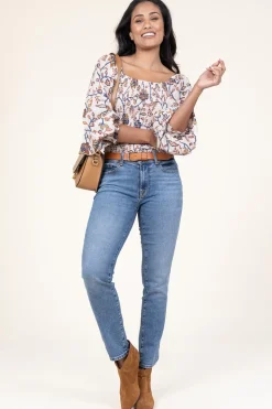 Hot 7 For All Mankind Mid Waist Skinny Jeans Roxanne | Blue... | | Little Soho